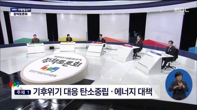 작년 12월 16일에 열린 제20대 대통령선거 제1차 정책토론회