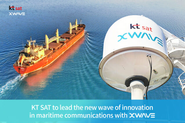 KT SAT가 해양위성통신 엑스웨이브 브랜드를 출시했다.