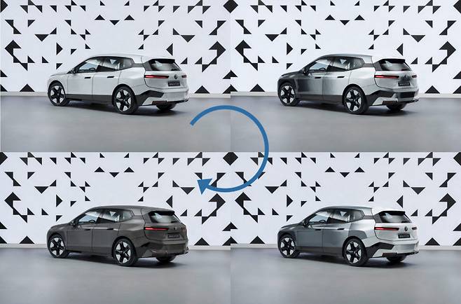 차량 외장 색상을 바꾸는 기술을 적용한 BMW iX 플로우 콘셉트.