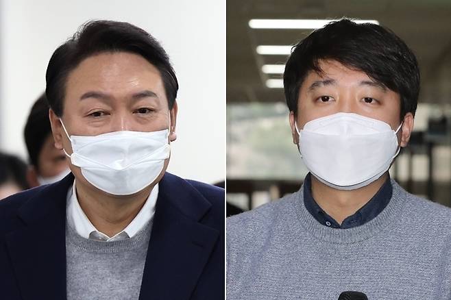 (왼쪽부터) 윤석열 - 이준석 [연합뉴스 자료사진]