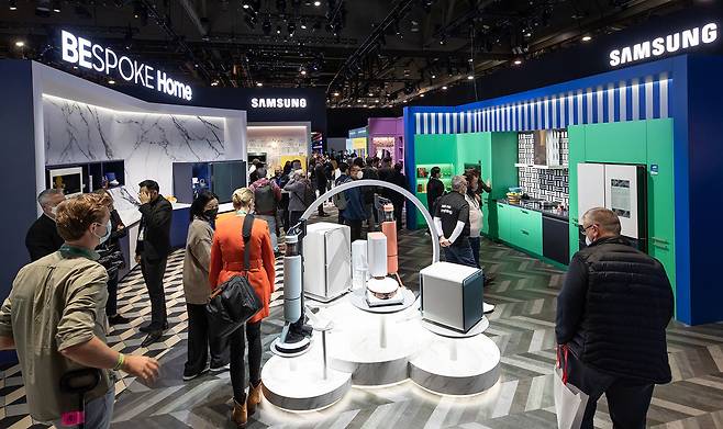삼성전자가 CES 2022에 선보임 맞춤형 생활가전 비스포크 홈 모습. 연합뉴스