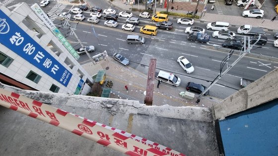 택시 홈플러스 사고 현장. 사진 부산연제경찰서