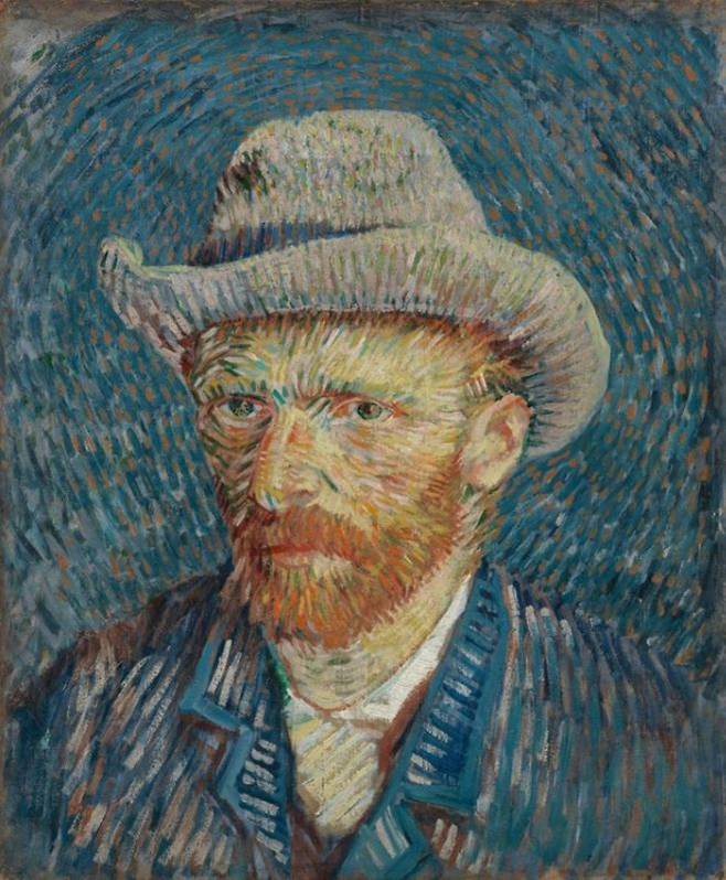 ‘회색 펠트 모자를 쓴 자화상’(1887-1888) 반 고흐 미술관(Van Gogh Museum, Amsterdam·Vincent van Gogh Foundation) 제공