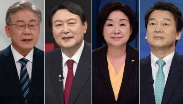 (왼쪽부터) 이재명 - 윤석열 - 심상정 - 안철수 [사진=연합뉴스]