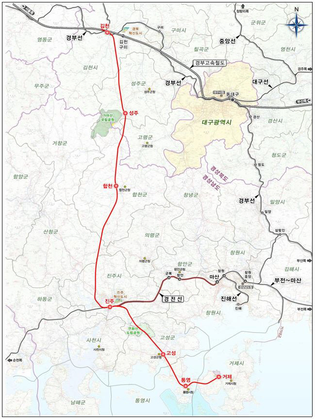 남부내륙철도 노선도|국토교통부