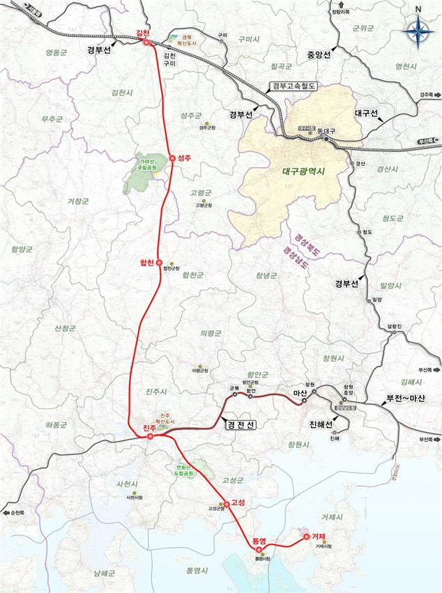 국토교통부는 '남부내륙철도 건설사업'에 대한 기본 계획을 오는 13일자로 확정하고 고시한다고 11일 밝혔다. /사진=국토교통부