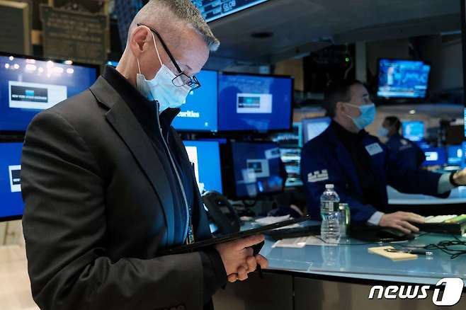 뉴욕증권거래소의 내부객장 © AFP=뉴스1