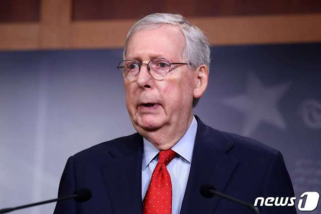 미치 매코널 미국 공화당 상원 원내대표 <자료사진> © AFP=뉴스1