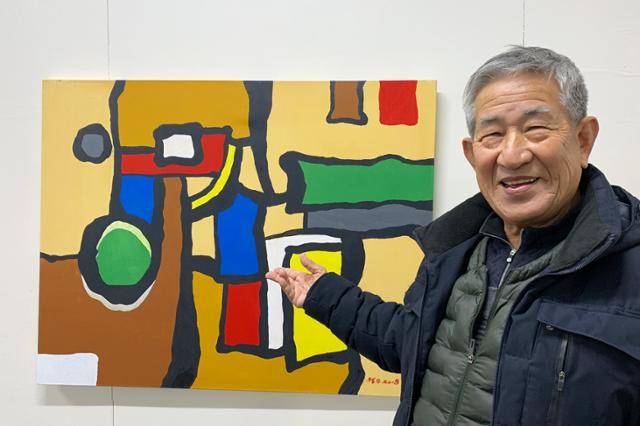 와보랑께박물관 김성우 관장이 직접 그린 생활사투리 추상화. '아무것도 아닌디'라는 문장이 녹아 있다.