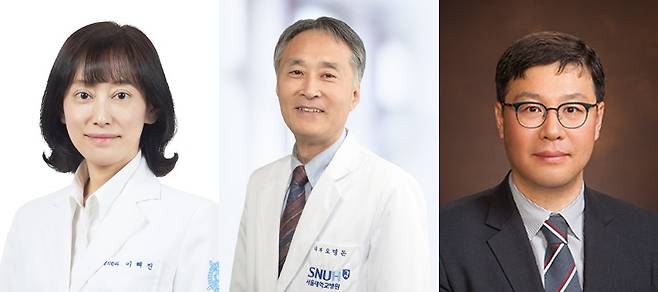 사진=분당서울대병원 가정의학과 이혜진교수(좌), 서울대병원 감염내과 오명돈 교수(가운데), 서울대병원 공공진료센터 이진용 교수(우)/사진제공=분당서울대병원