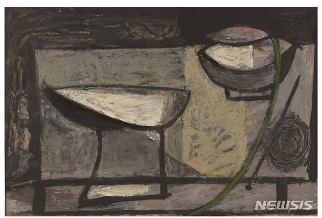 [서울=뉴시스]최영림, '정물', 1958, 캔버스에 유채, 56.2×39cm