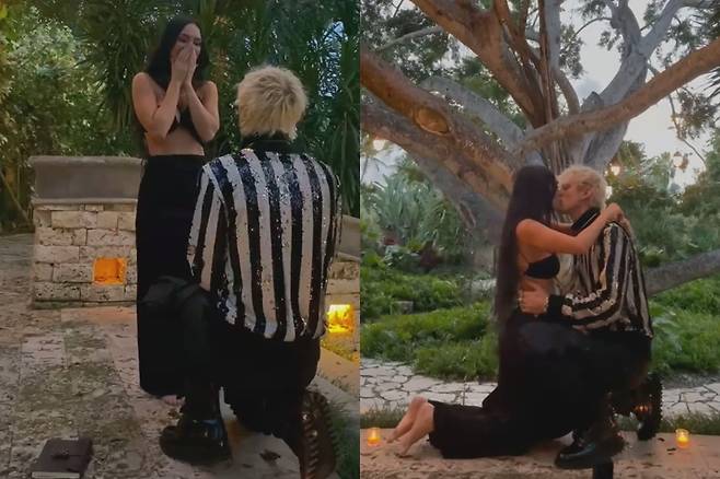 ▲ 메간 폭스(왼쪽), 머신 건 켈리. 출처| 메간 폭스 인스타그램