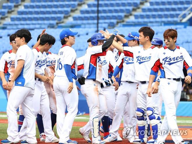 도쿄올림픽에 출전한 한국 야구대표팀 [연합뉴스 자료사진]