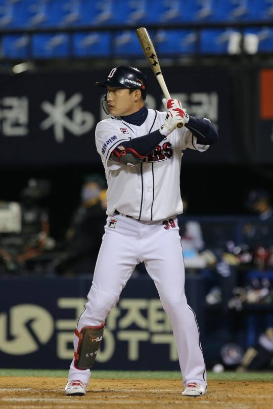 떠나간 박건우 자리를 이어받을 제1후 김인태[사진 두산 베어스]