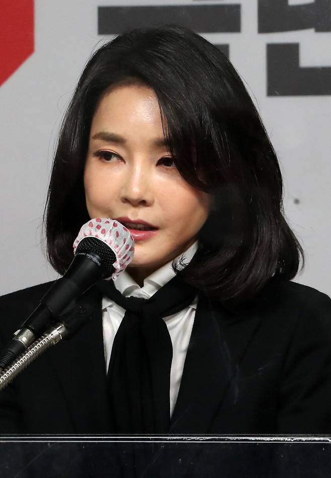 국민의힘 윤석열 대선 후보 부인 김건희 코바나컨텐츠 대표. 공동취재]