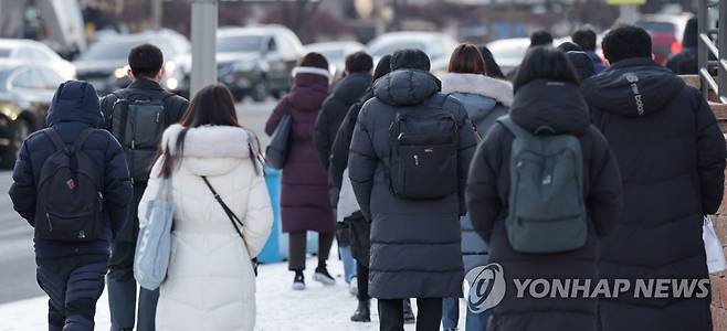 출근길 추위 [연합뉴스 자료사진]