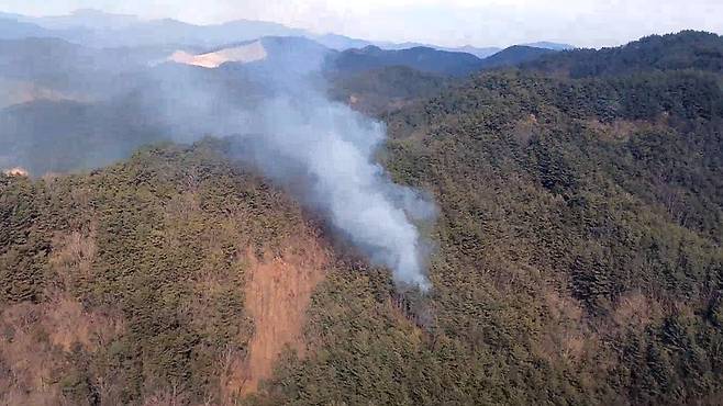 합천 대양면 산불 [산림청 제공. 재판매 및 DB 금지]