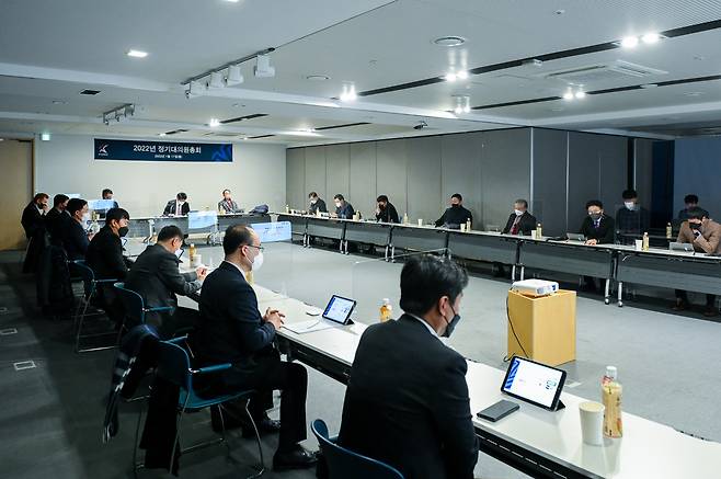 한국프로축구연맹은 17일 2022년도 제1차 이사회 및 정기총회를 개최했다. (한국프로축구연맹 제공) © 뉴스1