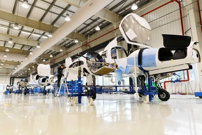 Photo shows an aircraft production workshop of Wuhu Aviation Industrial Park. (Xinhua/Wang Fei) (PRNewsfoto/Xinhua Silk Road)