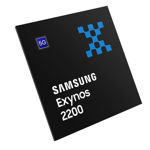 삼성전자가 에이엠디(AMD)와 기술 협업으로 그래픽 기능을 대폭 강화한 프리미엄 애플리케이션 프로세서(AP) ‘엑시노스 2200’ 모습. 삼성전자 제공