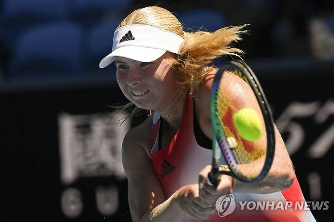 스무 살 타우손의 백핸드 [AP=연합뉴스]