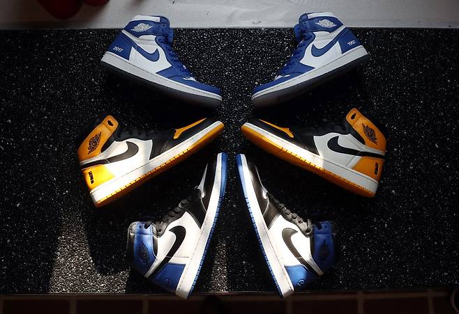 (위에서부터) 콜레트 조던, 샤인다운 조던, 프라그먼트 조던의 모습.