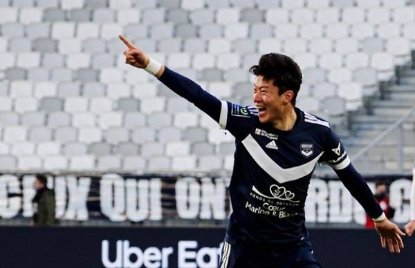 24일(한국시간) 스트라스부르 전에서 골을 넣은 황의조. / 사진 = 연합뉴스