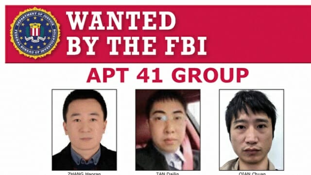 미국 FBI는 2019년 이후 APT41 구성원 중 5명을 현상수배중이다. (사진=FBI)