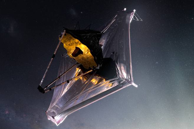 제임스 웹 우주망원경 상상도. NASA's James Webb Space Telescope 페이스북 캡처