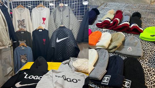 26일 오후 10시경 서울 중구 동대문 새빛시장에서 판매하고 있는 짝퉁. [최아영 기자]