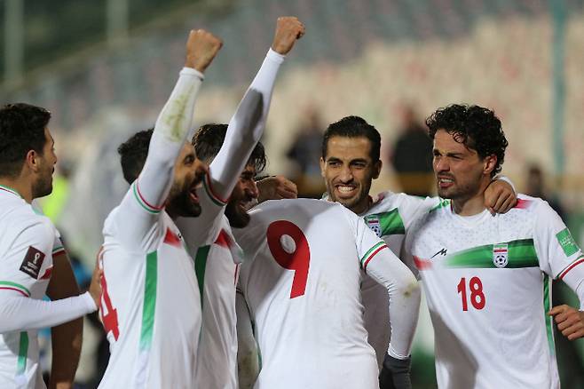 2022 카타르 월드컵 본선 진출을 확정한 이란. 연합뉴스