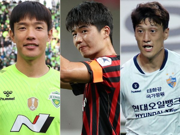 전북 홍정호, FC서울 기성용, 울산 이청용(왼쪽부터). 사진제공 | 한국프로축구연맹