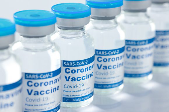 COVID-19 Coronavirus vaccine vials