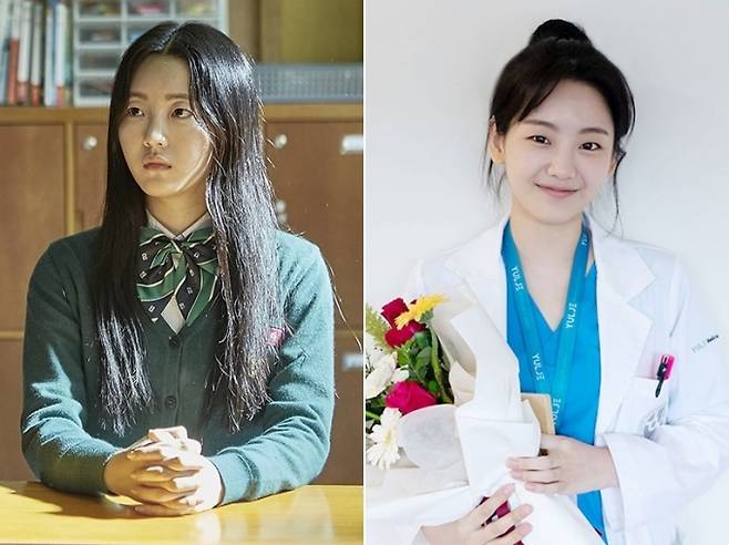 배우 조이현. ‘지금 우리 학교는’(왼쪽)과 tvN ‘슬기로운 의사생활’ 스틸. 넷플릭스, 아티스트컴퍼니