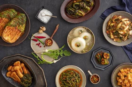 다양한 김치. 세계김치연구소