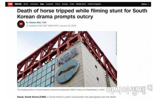 '까미 사망 사건'을 보도한 미 CNN 방송 [블로그 캡처]