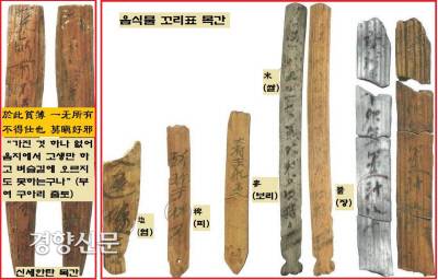 부여 구아리 출토 목간 중에는 ‘가진 것 하나없어 고생만 하고 벼슬길에 오르지도 못한다’는 말단관리의 신세한탄이 적혀있는 것이 있다. 또 보관하거나 누군가에게 보낼 음식을 구별하는 꼬리표로 쓰인 목간들도 있다.