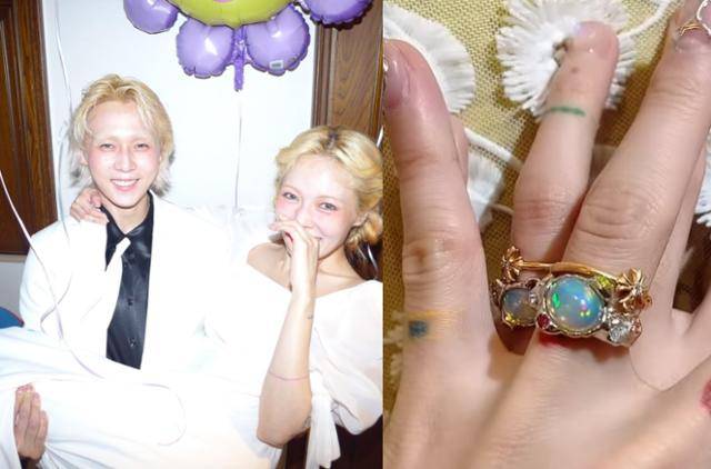 최근 결혼설이 불거진 현아와 던의 프로포즈 링은 커스텀 핸드메이드 주얼리 브랜드 제품으로 힙하면서도 유니크한 분위기를 살렸다. 현아 SNS