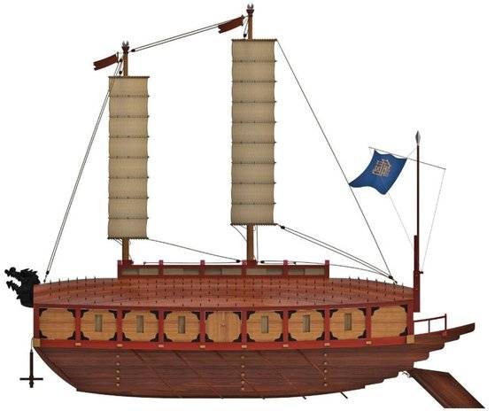 ‘임진강 거북선’ 측면 복원도. 파주시