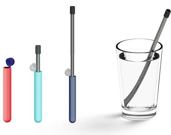 길이를 줄여 휴대할 수 있는 룬드 런던의 빨대. [사진 룬드 런던]