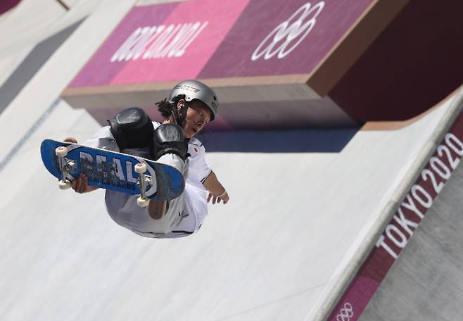 도쿄 올림픽에 스케이트보드 선수로 출전했던 히라노 아유무. 연합뉴스