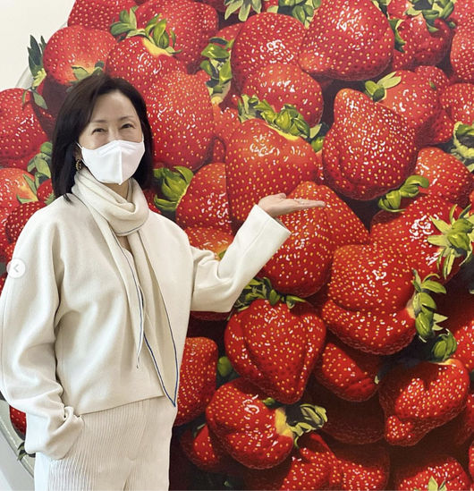 Actor Jeon In-hwa recently reported on the situation.On the 12th, Jeon In-hwa released a picture taken at the exhibition with his article The grapes are marble in the details of strawberry seeds that can not be believed that he painted all the strawberries in his SNS.Jeon In-hwa smiles along with elegant costumes. The luxurious atmosphere of Jeon In-hwa attracts the attention of many people.Jeon In-hwa married actor Yoo Dong-geun, who is nine years old in 1989. In March last year, she appeared on KBS2TVs weekend drama Oh Samgwang Villa.