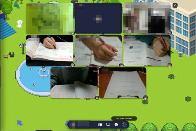 꺄루타운 공부방에서 공부하는 학생들. (사진=꺄루타운 제공)