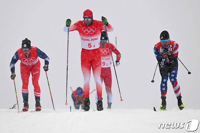 2022 베이징 동계올림픽에서 크로스컨트리 경기 모습 © AFP=뉴스1 © AFP=뉴스1