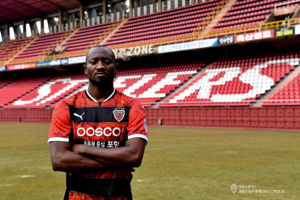 포항 스틸러스 중앙 공격수 모세스. 사진｜포항 스틸러스 제공