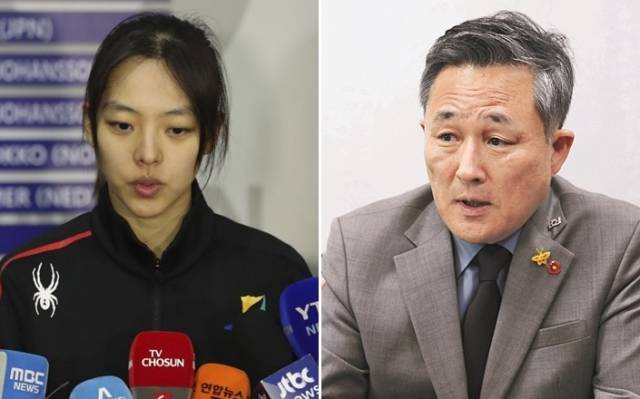스피드스케이팅 국가대표 김보름(왼쪽 사진)과 표창원 범죄과학연구소 소장. 뉴시스 국민일보DB