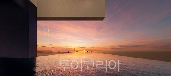 오시아노 리조트호텔 건축 설계 투시도