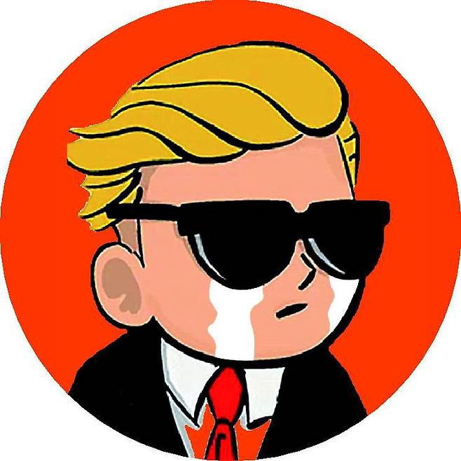 ‘밈 주식의 성지’로 불리는 미국 온라인 커뮤니티 ‘레딧’의 주식 토론방 ‘월스트리트베츠’ 첫 화면에 등장하는 그림. 손실을 보고 슬퍼하는 개인 투자자를 표현한 것이다.