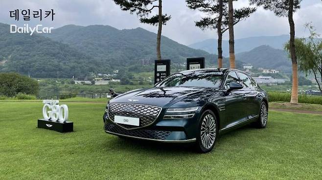 제네시스 G80 전기차. SK이노베이션 배터리가 탑재됐다.