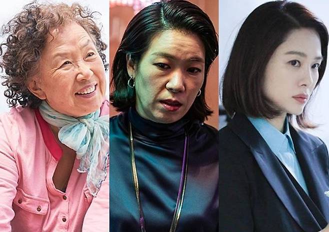 왼쪽부터 배우 나문희, 염혜란, 김현주. 메가박스중앙㈜플러스엠, 롯데엔터테인먼트, YNK엔터테인먼트.